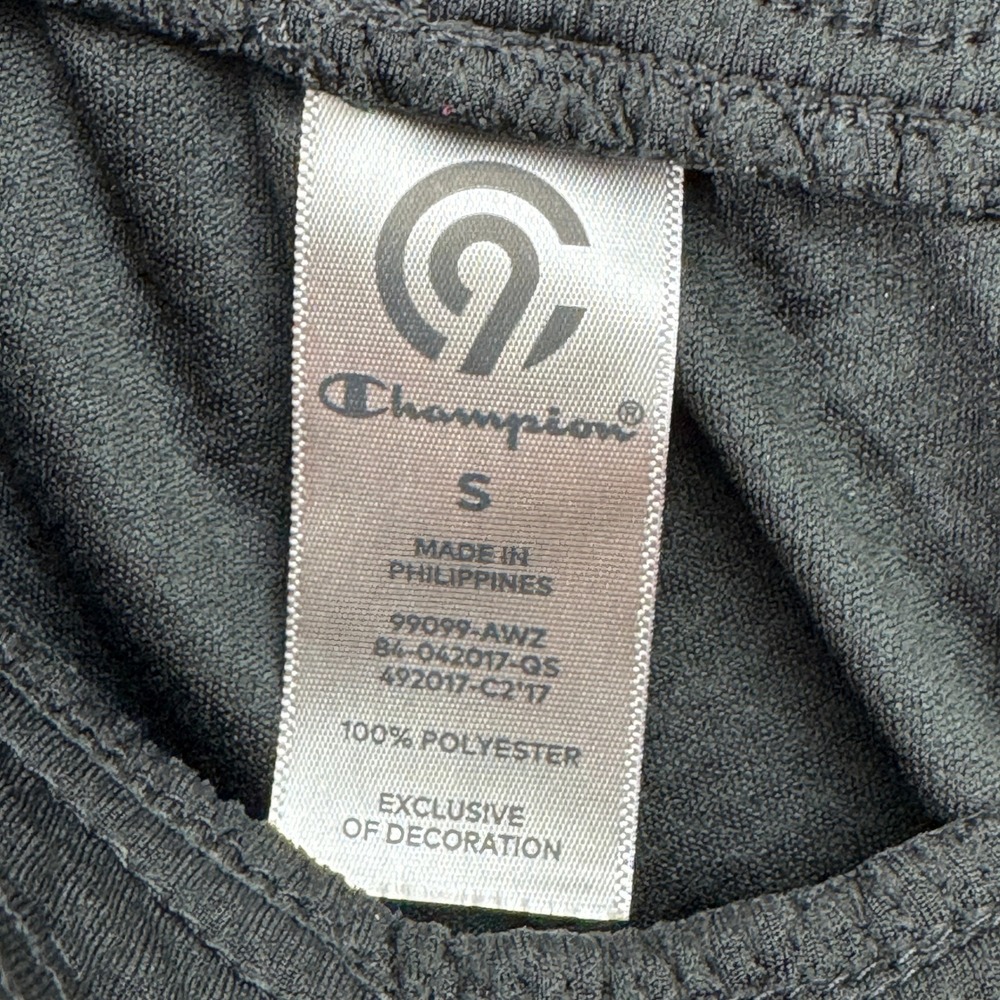 Champion Athletic Shorts Womens Small Black Mesh Dolphin Hem Running Sporty - Picture 2 of 10